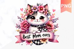 Best MOM Ever Sublimation - Mother&#039;s Day Clipart PNG Design Product Image 1