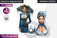 Steampunk Winter Fantasy Sublimation Graphics PNG clipart Product Image 1