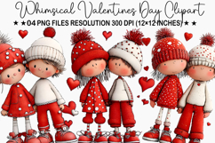 Whimsical Valentines Day Clipart Product Image 1