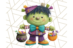Colorful Halloween Clipart PNG, Cute Kids &amp; Candy Clip Art Product Image 4