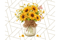 Fall Mason Jar Flowers PNG Clipart Product Image 4
