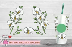 Orchid svg for Full Wrap Cold Cup 24 oz, Cit Product Image 2