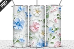 3D Flowers Tumbler Wrap | Sublimation Design | Tumble PNG Product Image 4