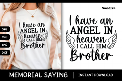 Heartfelt Memorial Quote SVG | I Call Him Brother Product Image 1