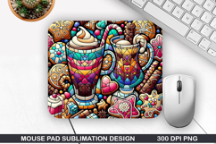 Mouse Pad Sublimation, Christmas Mouse Pad PNG Design Product Image 1