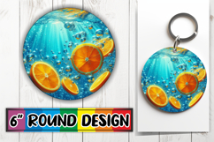 Unique Sublimation Round Ornaments, 3D Fruits Product Image 1