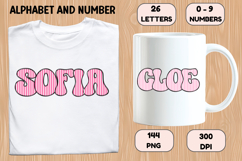Stripes Alphabet Letters &amp; Numbers Clipart PNG 300DI Product Image 6