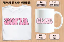 Stripes Alphabet Letters & Numbers Clipart PNG 300DI Product Image 6