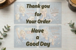 Nurse Fuel Coffee Coaster Sublimation PNG, Windows and Door Design Product Image 4