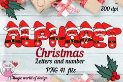 Full Santa Gnome Christmas Alphabet Clipart 26 Letters A-Z Product Image 1