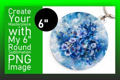 Colorful Floral Keychain Design Round Product Image 1