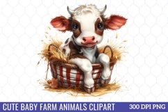 Cute Baby Farm Animals Clipart Product Image 1