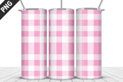 Pink Plaid Tumbler Design | Valentine&#039;s Day Tumbler Wrap Product Image 3