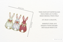 Hand-Drawn Easter Bunnies Clipart Product Image 5