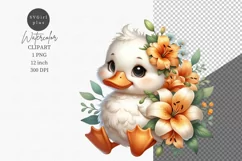 Duckling clipart, Nursery clipart, Birthday clipart Product Image 1