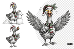 Christmas Goose Clipart Product Image 1