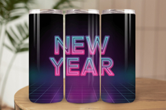 Festive Happy New Year Tumbler Wrap 2026: 20oz Skinny Tumble Product Image 1