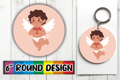Luminous Keychain Round PNG, Cupid Product Image 1