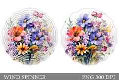 Wildflowers Wind Spinner. Flowers Wind Spinner Design Product Image 1