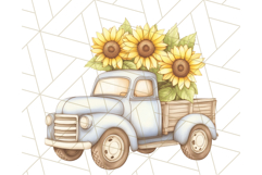 Rustic Sunflower Clipart, Soft Country Farmhouse Florals Png Product Image 4