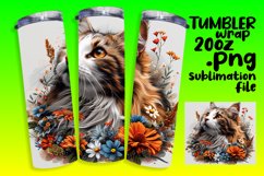 Charming Funny Feline Sublimation Tumbler - 20oz Product Image 1