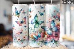 Butterflies Tumbler Sublimation - Tumbler PNG Design Product Image 1
