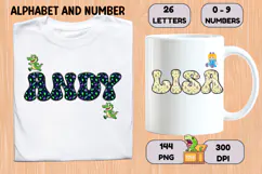 Vintage Toys Alphabet and Numbers PNG 300 DPI Product Image 6