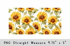 Sunflowers glass can wrap, Floral Watercolor 16oz Libbey Can Product Image 2