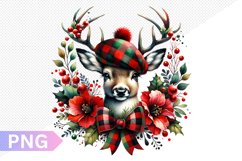 Christmas Deer Sublimation - Clipart PNG Design Product Image 1