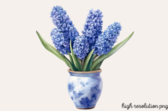 Spring Hyacinth Flower Clipart PNG Product Image 1