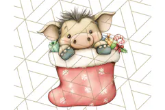 Muted Cute Safari Christmas Animal PNG Clipart, Holiday Png Product Image 4