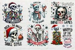 Christmas Funny Skeleton Quote Bundle 35 PNG Sublimation Product Image 3