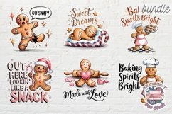 Christmas Gingerbread Mans bundle 61 PNG Sublimation Cute Product Image 7