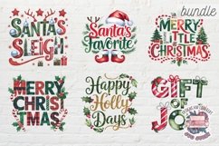 Christmas Clipart Quotes BUNDLE 64 PNG festive Holiday Product Image 8