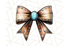Western Style Bow PNG, Cute Cowboy, Cowgirl Coquette Png Product Image 4