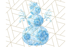 Patterned Snowman Silhouette PNG Clipart Product Image 4