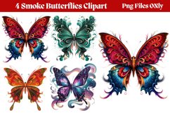 Smoke Butterflies Clipart PNG Product Image 1