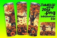 Fall Views Tumbler Wrap | 20oz Watercolor Pattern Product Image 1