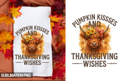 Pumpkin Kisses White Pumpkin Towel PNG - Towel Sublimation Product Image 1