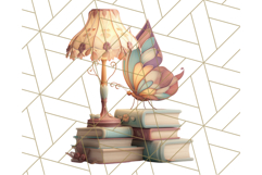 Cottagecore Butterfly and Book PNG Clipart Reading Elements Product Image 4