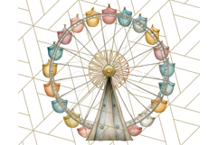 Vintage Carnival Animals Clipart PNG, Retro Circus Elements Product Image 4