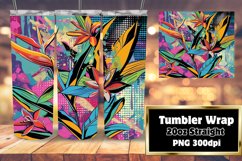 Dynamic Pop Art Flower Tumbler Designs Product Image 1