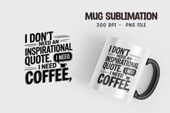 Coffee quote mug sublimation png Product Image 1