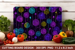 Neon Dandelions Cutting Board | Cutting Board Png Product Image 1