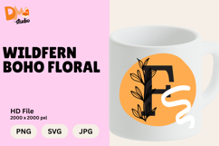 Wildfern Boho Floral Monogram Product Image 1