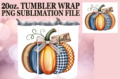 ENCHANTING DREAMS 20oz TUMBLER WRAP, Pumpkin Watercolor Product Image 1
