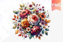 Autumn Botanical Sublimation - Clipart PNG Design Product Image 1