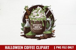 Halloween Coffee Clipart Sublimation PNG Product Image 1