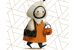 Vintage Halloween PNG Clipart, 1950s Retro Graphics Clip Art Product Image 4