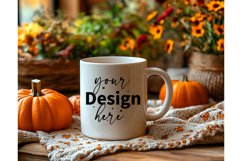 Thanksgiving 11oz white blank Coffee Mug Mockup Product Image 1